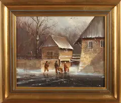 Simon Balyon, Haarmühle, Olieverf op paneel