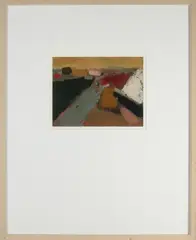 Thijs Buit, Abstract landschap, Olieverf op karton