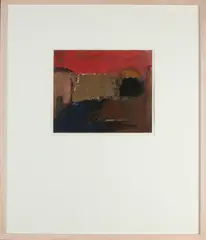 Thijs Buit, Oosters landschap, Olieverf op papier