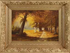 Bosgezicht by Jac de Groot, Olieverf op linnen, sold Jan 2022