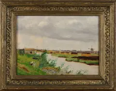 Louis Stutterheim, Poldergezicht, Olieverf op linnen