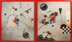 Pendant B. Williams, Abstract/Kubistisch, Acryl op linnen