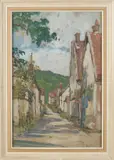 Anna Kerling, Bergdorp, Gouache op papier