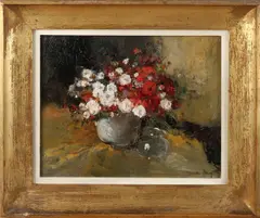 Marcelle Blum, Bloemstilleven, Olieverf op linnen