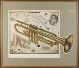 Onduid. gesig., Louis Armstrong, Ets op papier