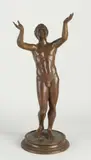 19e Eeuws bronzen figuur, Naakte man