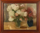 Geesje Mesdag-van Calcar, Twee vazen met bloemen, Olieverf op linnen