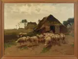 Fedor van Kregten, Schaapskooi, Olieverf op linnen
