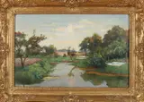 Gerrit Vreedenburgh, Riviergezicht, Olieverf op paneel