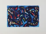 Theo Wolvecamp, Abstracte compositie, Lithografie op papier