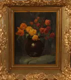 Jan van Vucht Tijssen, Vaas met bloemen, Olieverf op linnen
