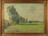 M. Krabbe, Zomers landschap, 1941, Olieverf op linnen