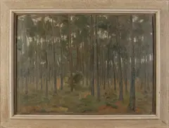 A.R. Mauve, Bosgezicht, Olieverf op linnen