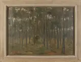 A.R. Mauve, Bosgezicht, Olieverf op linnen