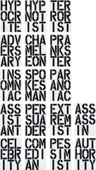 Black Book by Christopher Wool, 1989, Hardcover book, with 17 text images, on smooth wove paper, the full sheets, bound (as issued), sold Jul 2020