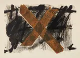 Antoni Tàpies, Lettre X, 1972, Lithograph in colors, on wove paper, with full margins