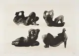 Henry Moore, Four Reclining Figures, 1973, Lithograph, on wove paper, with full margins