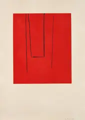 Untitled by Robert Motherwell, 1973, Etching and aquatint in colors, on Arches paper, with full margins, sold Jul 2020