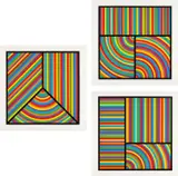 Sol LeWitt, Color Bands Plate #01; #05; and #08