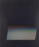 PCFBK 8 (Planal Curve Fade on Black) by Larry Bell, 1979, Aluminum and silicon monoxide drawing on black Arches paper, sold Jul 2020