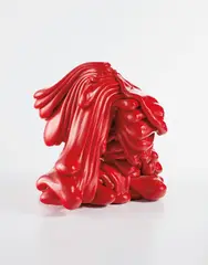 Scumak by Roxy Paine, 2001, Unique low density polyethylene in red, with metal rod armature inside, sold Jul 2020
