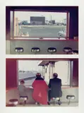 Dan Graham, View Interior, New Highway Restaurant, Jersey City, NJ (diptych)