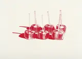 Wayne Thiebaud, Suckers State II, 1968, Lithograph in red, on Rives BFK paper, with full margins