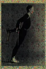 Merce Cunningham I, from Cunningham I by Andy Warhol, 1974, Screenprint, on Japanese gift wrapping paper, the full sheet, sold Jul 2020