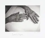 Louise Bourgeois, Hands, 2003/2008, Photogravure with Chine collé to wove paper, with full margins