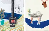 Shara Hughes, [Untitled]; and [Untitled] two drawings