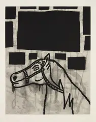 Horse, from Increments by Donald Baechler, 1987, Etching and aquatint, on Fabriano Tiepolo paper, with full margins, sold Jul 2020