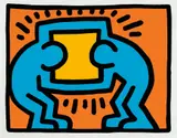 Keith Haring, Pop Shop VI: one plate, 1989/1995, Screenprint in colors, on wove paper, with full margins