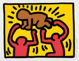Keith Haring, Pop Shop IV: one plate, 1989, Screenprint in colors, on wove paper, with full margins