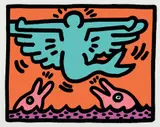 Keith Haring, Pop Shop V: one plate, 1989/1994, Screenprint in colors, on wove paper, with full margins