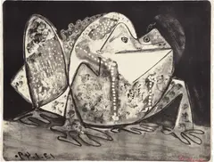 Le Crapaud (The Toad) by Pablo Picasso, 1949, Lithograph, on Arches paper, the full sheet, sold Oct 2020