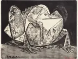 Le Crapaud (The Toad) by Pablo Picasso, 1949, Lithograph, on Arches paper, the full sheet, sold Oct 2020