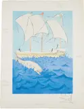 Zebulun, for The Twelve Tribes of Israel by Salvador Dalí, 1973, Drypoint with extensive hand-coloring, on wove paper, with full margins, sold Oct 2020