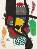 Joan Miró, Le Caissier (The Cashier), 1969, Etching and aquatint with carborundum in colors, on Mandeure rag paper, the full sheet
