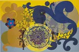 Beatriz Milhazes, Cabeça De Mulher (Head of a Woman), 1996, Screenprint in colors, on Somerset Velvet paper, the full sheet,