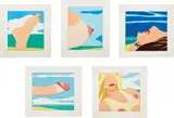 Tom Wesselmann, Seascape, 1978, The complete set of five pochoirs with embossing and hand-coloring, on Arches paper, with full margins