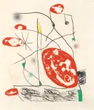 Joan Miró, El Pi de Formentor (The Pine of Formentor): plate 6, 1976, Etching and aquatint with embossing in colors, on Guarro paper watermark Sala Gaspar, with full margins