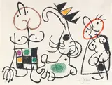 Ubu aux Baleares (Ubu in the Balearic Islands): plate 15 by Joan Miró, 1971, Lithograph in colors, on Arches paper, with full margins, sold Oct 2020