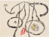 Joan Miró, Le Porteur d'eau II (The Water Carrier II), 1962, Aquatint with embossing in colors, on Rives BFK paper, the full sheet