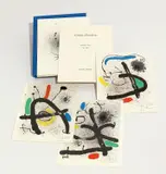 Cahier d'ombres (Shadow Notebook) by Joan Miró, 1971, The complete set of four lithographs in colors (one a double page in black for the cover), with text by Philippe Denis, , sold Oct 2020