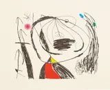 Joan Miró, Série Mallorca (Mallorca Series): plate 5, 1973, Etching and aquatint in colors, on wove paper, with full margins