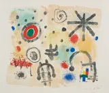 Signes et météores (Signs and Meteors) by Joan Miró, 1958, Lithograph in colors, on Arches paper, with full margins, sold Oct 2020