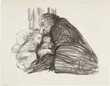 Käthe Kollwitz, Städtisches Obdach (Urban Shelter), 1926, Lithograph, on wove paper, with margins