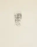 Tête d'homme (Head of a Man) by Alberto Giacometti, 1964, Lithograph, on Rives BFK paper, with full margins, sold Oct 2020