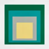 SP VI, from SP Series by Josef Albers, 1967, Screenprint in colors, on Schöllers Hammer Board, with full margins, sold Oct 2020