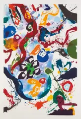 Untitled (SFE-100) by Sam Francis, 1989, Etching and aquatint in colors, on Rives BFK paper, with full margins, sold Oct 2020